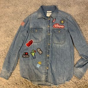 OVERSIZED FIT AMERICAN EAGLE JEAN TOP